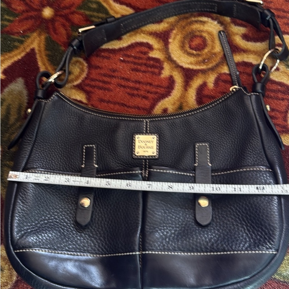 Dooney & Bourke Hobo Handbag Armbag Purse Black Pebble Leather - Picture 10 of 16